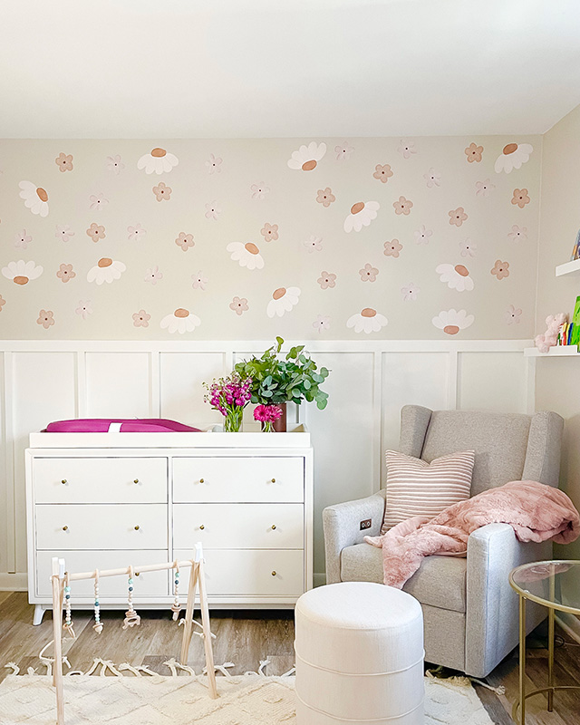 Floral Inspired Baby Girl Nursery  thekittchen